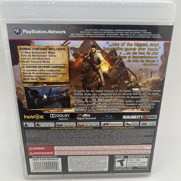 Uncharted 3: Drake's Deception Sony PlayStation 3 PS3 Complete - TESTED - Picture 7 of 8